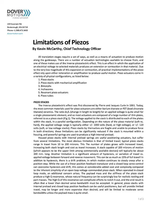 Limitations of Piezos Whitepaper Download